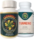 Carnivora Vegi Caps + Turmeric Combo - Immune System Support with Enhancement for Joints and Digestion (Bundle avec 1 bouteille Vegi-Caps et 1 bouteille Turmeric)