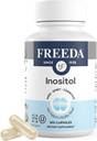 FreeDA Pure Inositol Capsules - Myo-Inositol pour l'équilibre hormonal, la fonction ovarienne et le soutien de l'humeur - Kosher, végétarien, fabriqué aux États-Unis - 100 comtes, 100 jours d'approvisionnement - soutient la santé des membranes