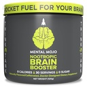 Nootropic Cerveau Booster (30 portions) Nootropic Drink Mix & Cerveau Supplément - Supporte Énergie, Focus & Mémoire - Zéro Calories, Sans Sucre - Kiwi Fraise