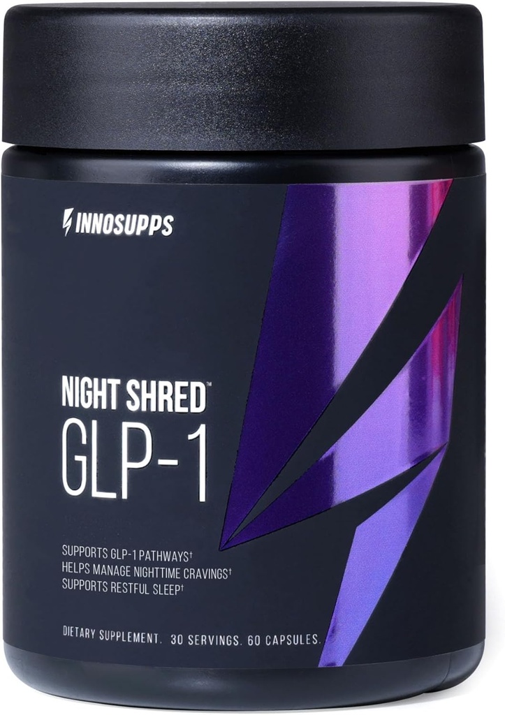 InnoSupps Night ShredTM GLP-1.00 Nighttime Metabolic + Sleep Support*.Akkermansia + Ashwagandha 60 Capsules.