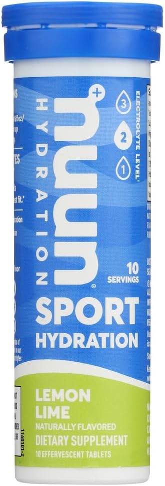 Nuun Active: Comprimés de boissons enrichis par électrolyte de citron+Lime(6-paquet de 10 comprimés)6