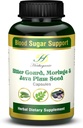 HERBOGANIC Bitter Gourd Moringa and Java Plum Seed Capsules | 500mg |All Natural Detoxification | 60 Capsules