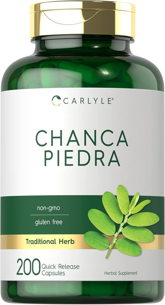 Carlyle Chanca Piedra, 200 capsules Formule à base de plantes traditionnelles sans OGM et sans gluten