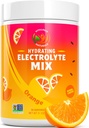 Poudre d'électrolyte – Zero Sugar Orange Hydratation Mix. 90 portions Keto, Vegan, Sans gluten. Electrolytes naturels pour la récupération musculaire, l'énergie et le soutien à la crampe.