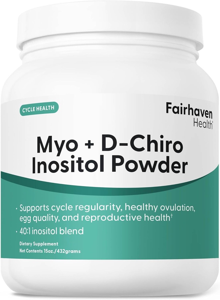 Fairhaven santé Myo-Inositol et D-Chiro Poudre Inositol de 40:1 Rapport de l'Ovarien et de l'Hormone santé équilibre pour les femmes*
