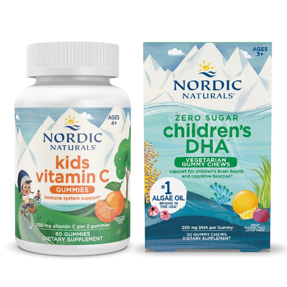 Paquet de démarrage Nordic Naturals - Gommies Veg Gummy pour enfants et Vitamine C pour enfants