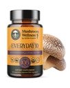 Bien-être des champignons Tous les jours 10: Capsules de champignons biologiques de 10-en-1 avec la Mane de Lion, Shiitake, Reishi, Turquie Queue et plus, Supplément de poudre de champignons, Système immunitaire et nerveux, 90 Capsules Vegan