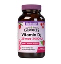 Bluebonnet Nutrition EarthSweet Vitamine D3 1000IU - Supplément de soutien os et immunitaire - Supplément de vitamine D à la framboise pour les femmes et les hommes - Sans soja, sans gluten, sans OGM - 90 comprimés