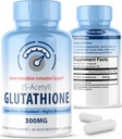 S-acétyl L-Glutathion 300 mg – 60 capsules résistantes à l'acide, suppléments d'acétyl glutathion à haute biodisponibilité S pour la santé du foie et de la peau, capsules de soutien antioxydants supplémentaires