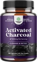 Natures Craft Activated Charcoal Pills Detox & Cleanse - Purifiant Capsules de noix de coco avec 1200 mg par portion pour le soulagement du ballonnement - Supplément actif detox pour la santé du corps et des intestins -180 Compte