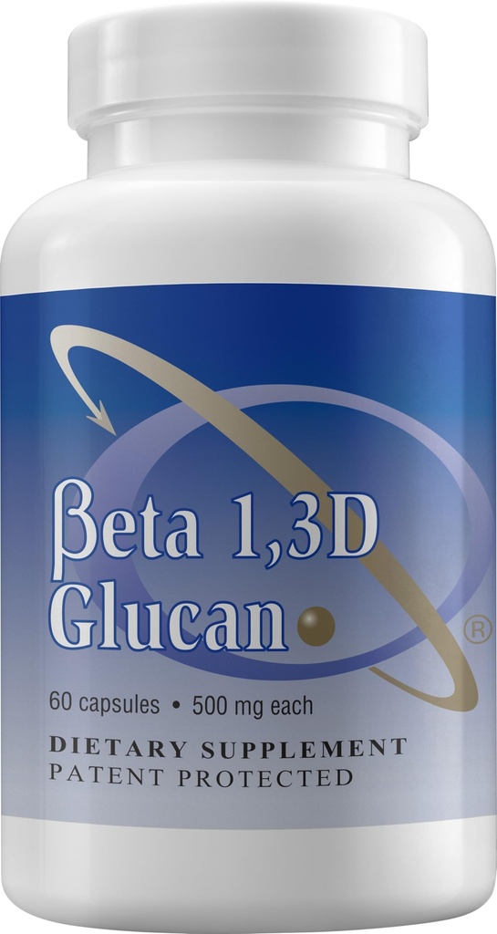 Supplément de soutien immunitaire de point de transfert Beta Glucan hautement purifié 500 mg par gélule (paquet de 1 - fibre de b-glucane)