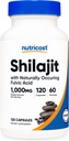 Nutricost Shilajit Capsules (1 000 mg par portion) (120 capsules) - Extrait de Shilajit avec l'acide fulvic naturellement présent, 60 portions, sans gluten, sans OGM, supplément alimentaire végétalien