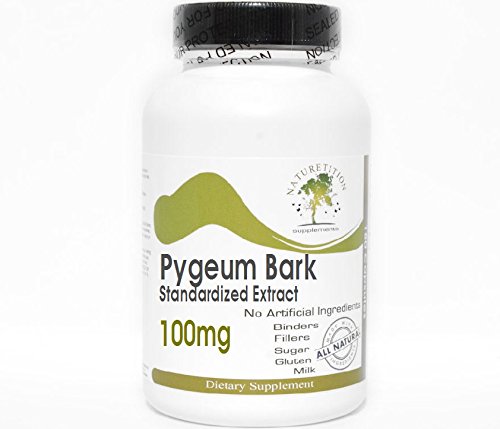 Pygeum Bark Extrait normalisé 100mg 12% Phytostérols ~ 100 Capsules - Pas d'additifs ~ Suppléments à la nature