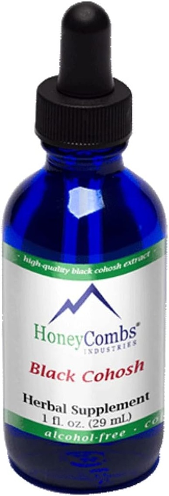 HoneyCombs Black Cohosh Liquid Extract – Supplément à base de plantes pour le bien-être des femmes – pressé à froid, sans alcool, 1 fl oz