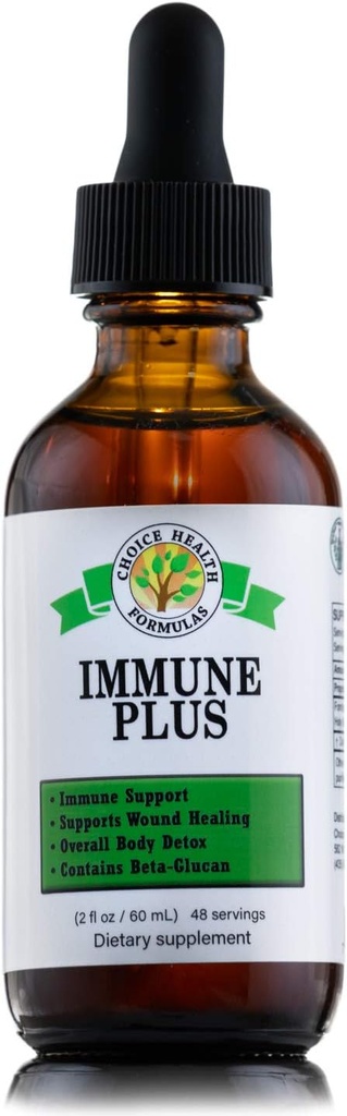 Choice Health Immune Plus (2 oz) Détox corporel global, Immunity Strength, Wound Healing & Immune Support Booster complément alimentaire - Vegan, non OGM et sans gluten