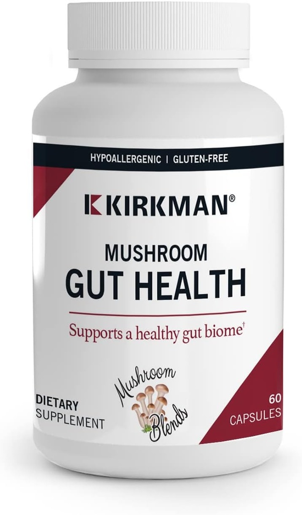 Kirkman - Santé des champignons - 60 gélules - Soutient la santé des champignons - Santé immunitaire du sida - Hypoallergénique
