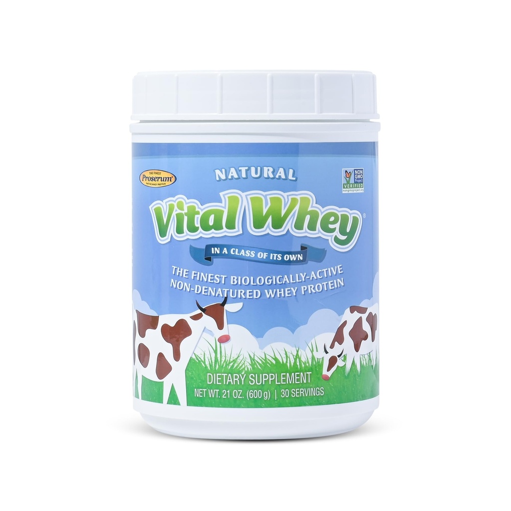 Poudre de protéines de lactosérum pour la vitalité immunitaire, saveur naturelle 600g (30 portions), 15g de protéines par portion, lactosérum vital, Holistique propre, bien-être