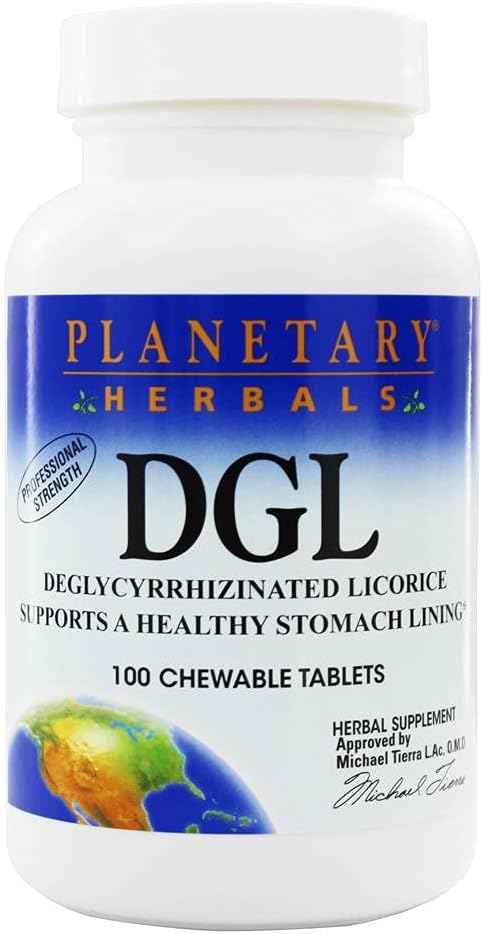 Herbes planétaires DGL Licorice, 100 comprimés