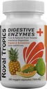 Royal Tropics Suppléments enzymatiques digestifs - Formule végétarienne avec Papaye verte ajouté Réducteur d'acide bromelain pour la santé parfaite Gut Veggie 90 Capsules 500 mg