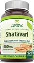 Secrets à base de plantes Shatavari Supplément de 500 Mg par portion 120 Capsules de légumes non-OGM