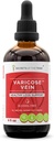 Secrets de la Tribe Varicose Vein Alcohol-Free, Glycerite Butcher's Broom, Horse Chestnut, Bilberry, Cayenne, Gotu Kola, Grape. Teinture, extrait d'herbe jambes saines soutenir 4 OZ