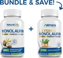 Ensemble de laboratoires de guérison naturels: Premium Monolaurin 600mg + L-Lysine + Monolaurin 1:1 Rapport