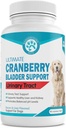 Animaux de compagnie Wanderfound Ultimate Cranberry Bladder UTI Supplément de soutien pour chiens - Dog Urinary Tract Incontinence Formule avec Cordyceps Champignon - Bacon & Foie Flavor - 90 comprimés à croquer