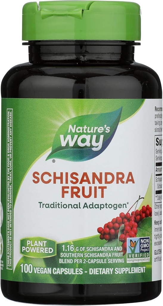 Chemin de la nature Chemin de la nature Schisandra Fruit, 1 160 Mg par service, 100 Compte
