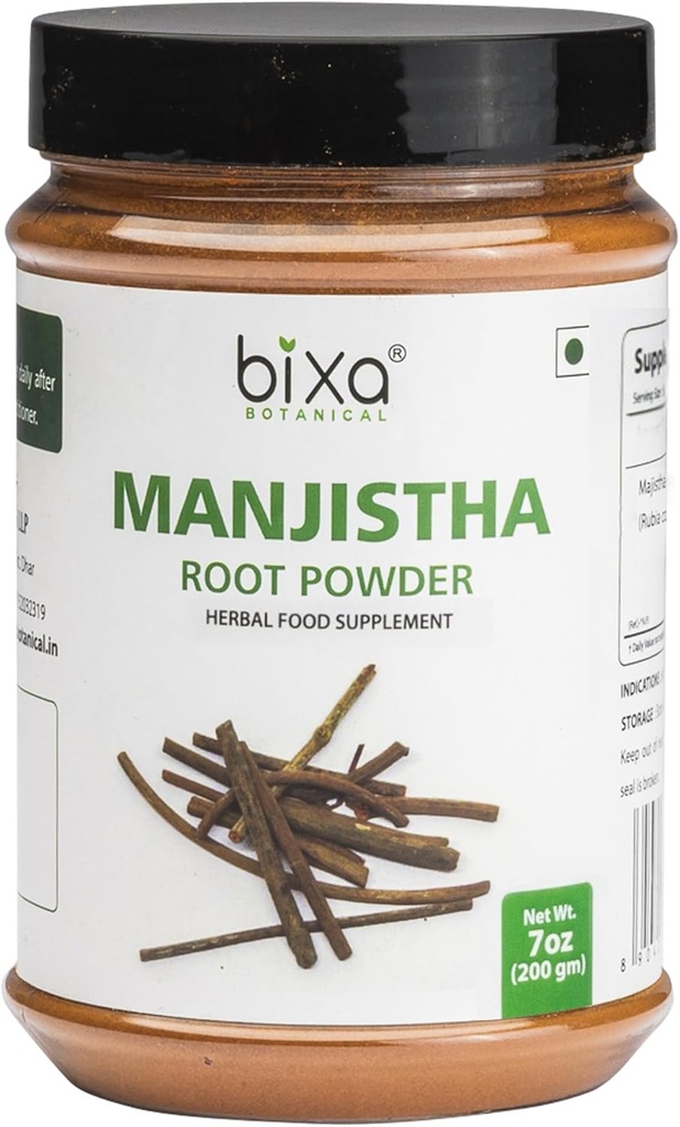 Bixa BOTANICAL Manjistha poudre de Rubia cordifolia de 200 Grams / 7 OZ.com Supplément à base de plantes pour la peau et le visage Pack.