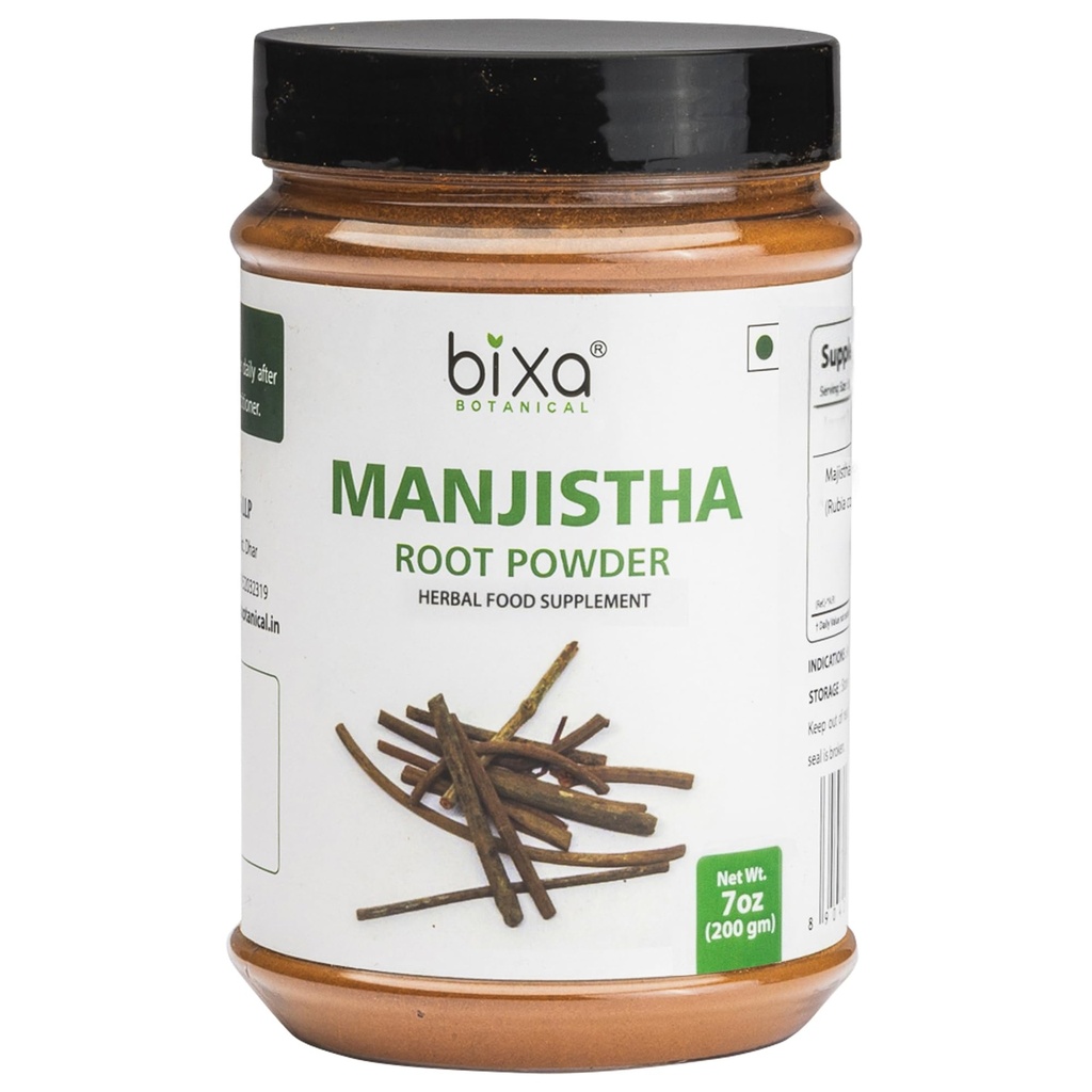 Bixa BOTANICAL Manjistha poudre de Rubia cordifolia de 200 Grams / 7 OZ.com Supplément à base de plantes pour la peau et le visage Pack.