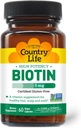 Vie dans le pays - Biotin High Potency, 5 mg - 60 gélules de végétalien