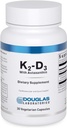 Douglas Laboratories K2-D3 avec l'astaxanthine - Soutien antioxydant pour les os, la fonction immunitaire et la santé vasculaire* - avec la ménaquinone-7 et la vitamine D - 30 capsules végétariennes