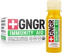 +GNGR Immunity Aid Organic Ginger, Lemon & Honey Shot - Cold Pressed Ginger Shots with Echinacea, Lemon Juice, Honey, Zinc & Vitamin D3, Immune & Digestive Support 2 fl oz (Pack of 12)