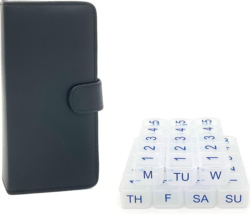 e-Pill 5 fois par jour x 7 jours Compact Weekly Pill Organizer, Vitamine and Medicine Pill Box - avec boîtier discret