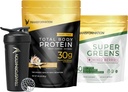 Transformation Vanilla Protein Powder, Super Greens Superfood Green Juice Powder and Performance Insulated Shaker Bottle