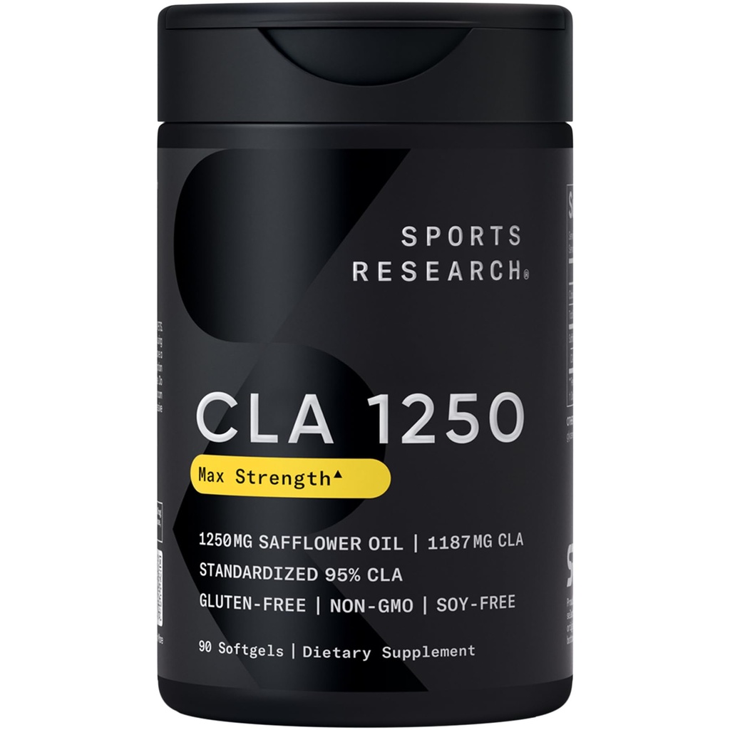 Recherche sportive CLA - 1250mg avec l'acide linoléique conjugué actif pour les hommes et les femmes