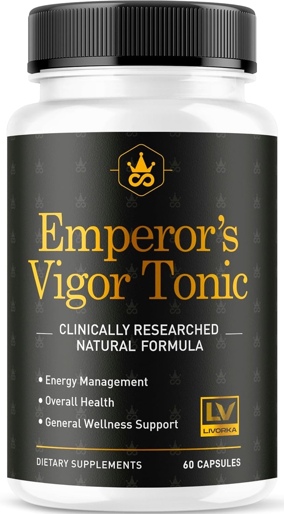 Les capsules toniques Vigor de l'Empereur, les pilules toniques Vigor de l'Empereur Formule avancée, 60 capsules pendant 30 jours