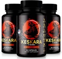 (3 Pack) Pilules Keskara pour hommes, Capsules Keskara, Supplément mâle Keskara, Soutien de performance Premium, Formule naturelle pour la croissance musculaire et la santé globale, Avis officiels (180 Capsules)