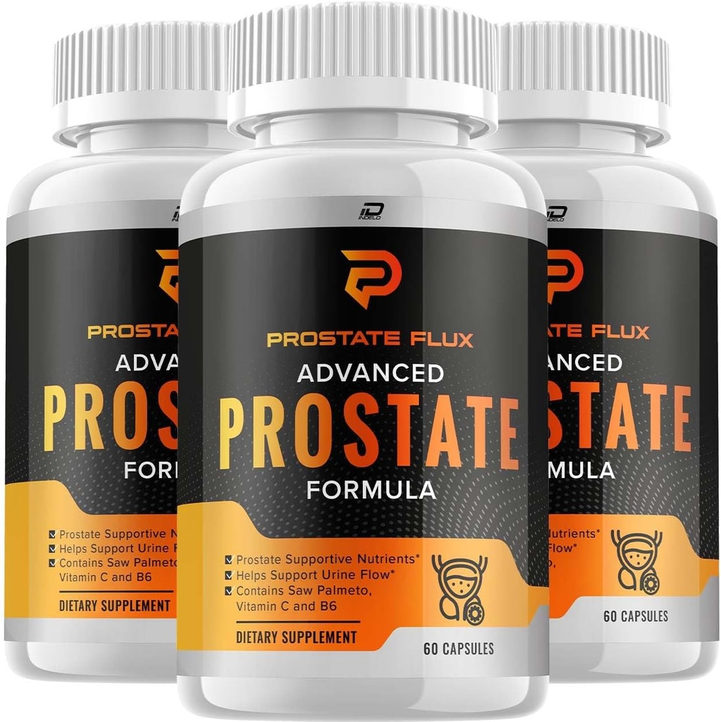 ProstateFlux Advanced Formula Capsules, ProstateFlux Wellness Formula, Complete Support of Normal Bladder and Functions, Prostate Flux Reviews (3 Packs - 180 Capsules)