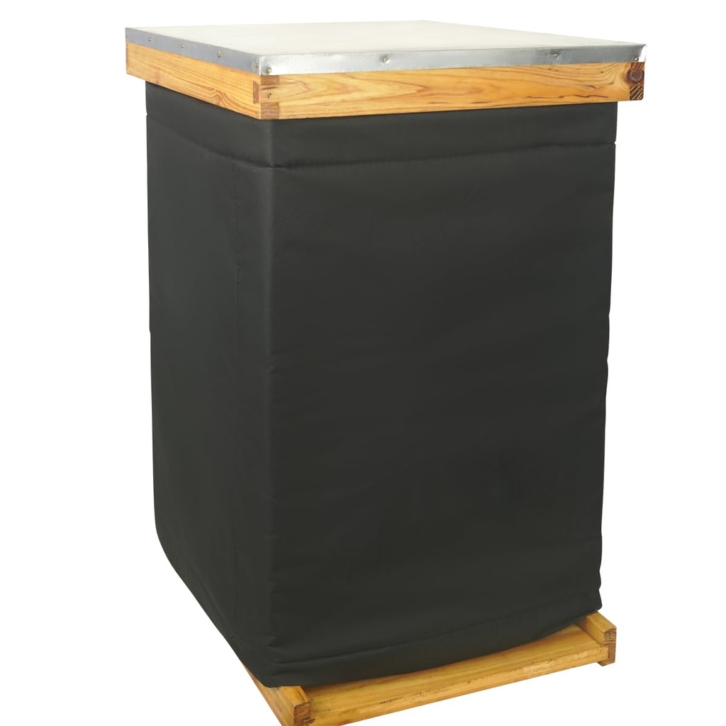 Enveloppe de ruche d'abeille d'hiver Enveloppe de ruche d'abeille d'hiver Enveloppe d'isolation de ruche d'abeille d'hiver épaissée Couverture de protection d'hiver 600D Oxford Isolée, imperméable, coupe vent, chaud, réutilisable, 81" x 26"