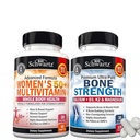 BioSchwartz Multivitamine quotidienne pour les femmes de 50 et plus (1 mois d'approvisionnement) Supplément minéral de force osseuse avec calcium et magnésium (1 mois d'approvisionnement)