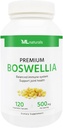 ML Naturals Premium Boswellia, 120 capsules végétales (65% d'acides boswelliques). Soutien conjoint sain. Non-OGM, NSF-Certifié et cGMP-Compliant