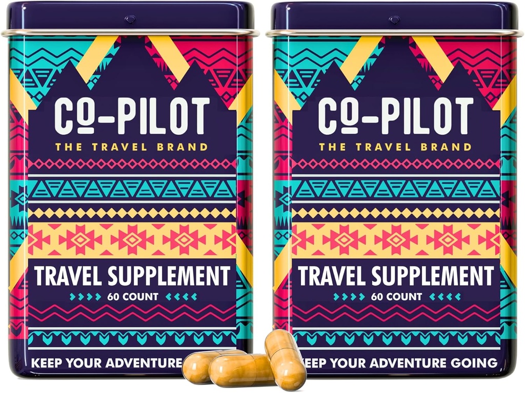 Supplément 2 Pack: Jet Lag Prevention + Ashwagandha, Rhodiola, D3+ pour le soutien immunitaire, l'énergie, la santé digestive