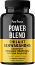 Pure Himalayan Shilajit avec Ashwagandha pour les hommes - 12000mg Authentic Shilajit Capsules avec Gokshura, KSM-66 & Safed Musli