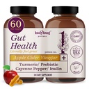 Vinaigre de cidre de pomme biologique 30Capsules 2Pack Raw Premium Capsules de vinaigre de cidre de pomme, pilules ACV avec mélange probiotique d'extrait de racine curcuma, poivre Cayenne, inuline et poivre noir pour la digestion et la désintoxication