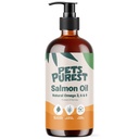 Animaux de compagnie Huile de saumon pure pour chiens, chats, chevaux, ferrets et animaux de compagnie - 32 Fl Oz 100% Pure Premium Grade - supplément Omega 3, 6 et 9 naturel - favorise la santé du manteau, de la peau, des articulations et du cerveau