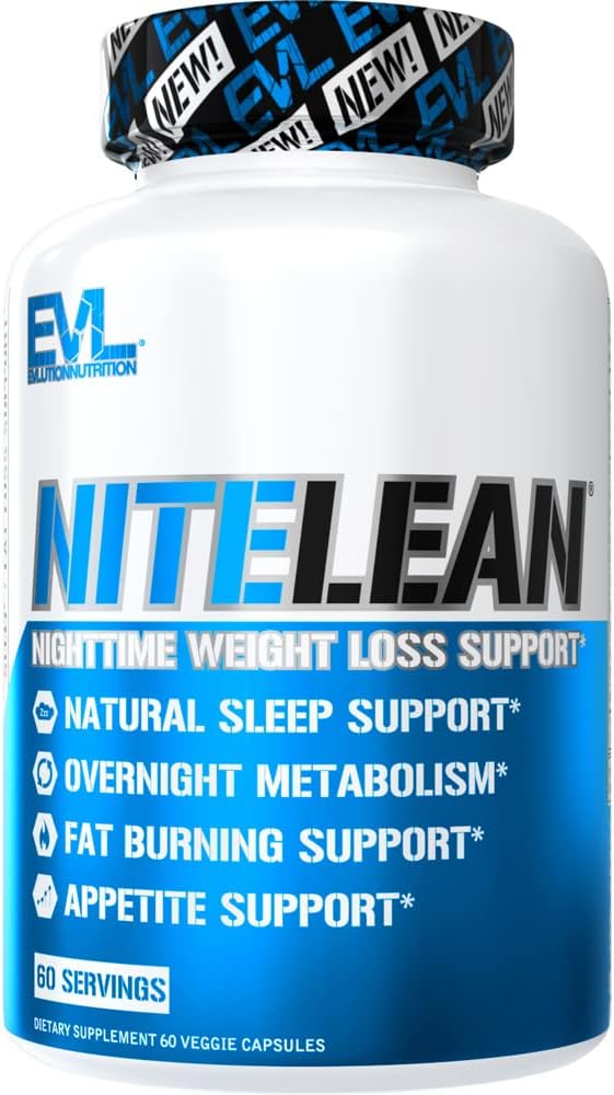 Evluution nutrition nuit temps Fat Burner Support - nuit sommeil et perte de poids pilules de soutien avec thé vert thermogénique et blanc haricot extrait - pilules de régime qui peuvent aider à la perte de graisse étubnée