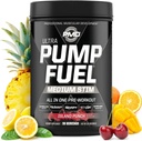 Pompe de sport PMD Carburant Ultra Moyen Stim - Pre Workout Premium Poudre et Pompe musculaire, Plus grande concentration, Endurance et récupération, Créatine Premium, Arginine et Beta Alanine - Punch Island (30 portions)