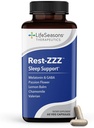 LifeSeasons Rest-ZZZ - Supplément de soutien naturel pour le sommeil - Sommeil d'automne et assommeil de séjour - Calme Système nerveux - Tension musculaire facile et agitation - Mélatonine à faible dose GABA et camomille - 60 capsules
