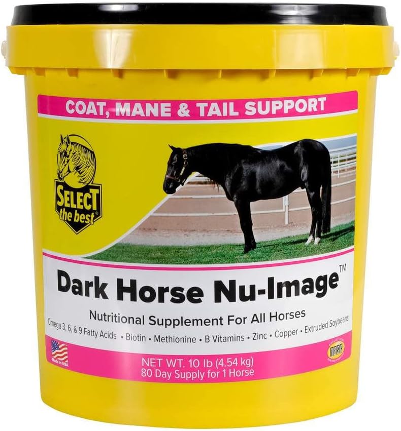 RICHDEL 784299621008 Dark Horse Nu-Image Hoof & Coat Support pour chevaux, 10 lb